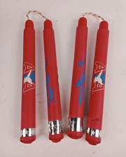 Lot of 2 ATA Taekwondo Red Foam Nunchaku Training Nunchucks Martial Arts 12"