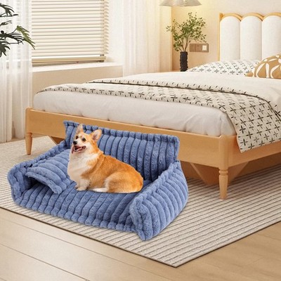 Pet Couch Dog Bed Cat Bed Washable Removable Fluffy Rabbit Plush Couch For Pet