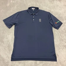 Peter Millar Summer Comfort Polo Shirt Mens XL Navy Blue TPC Sawgrass Golf