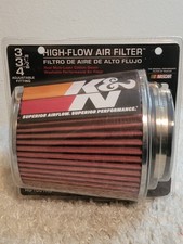 K&N 4" Universal Clamp On Oiled High Flow Red Air Filter Intake