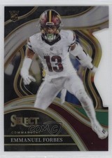 2023 Panini Select Club Level Black & Green Prizm Die-Cut Emmanuel Forbes 1by2