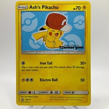 Ash's Pikachu SM113 SM Promos Pokemon Card LP on eBay