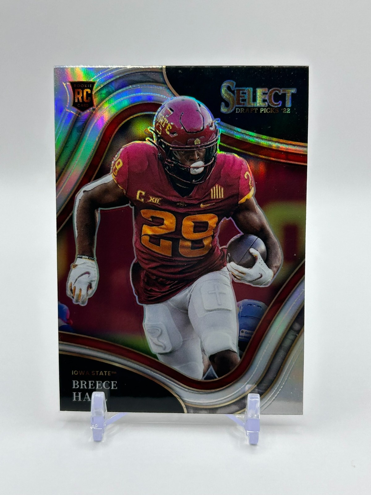 2022 Panini Select Draft Picks Breece Hall RC Silver Prizm #110 *READ-CREASE*