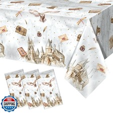 Tewess 3 Pieces Magical Wizard Party Tablecloth Boys Girls Witch