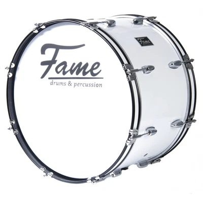 FAME Marching Bass Drum 24"x12" Ligero Alta Calidad Correa Batidor 7 Capas Madera de Tilo