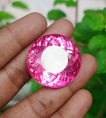 166 Ct Huge Size Natural Pink Ruby Round Cut Certified Loose Gemstone Rare Find