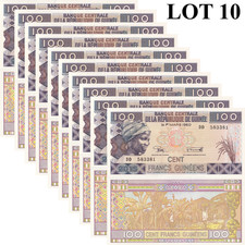 Guinea 100 Francs 2015 P A47 UNC 1/10 Bundle Lot 10 pcs
