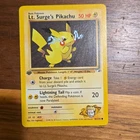 Pokémon Lt. Surge's Pikachu 081/132 Gym Heroes 1st Edition Common Regular Wizar…