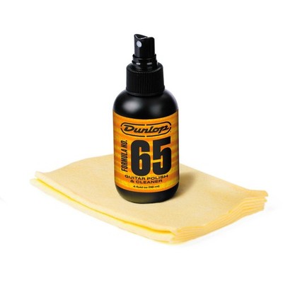 Dunlop Formula 65 Cleaner & Polish mit Poliertuch - Pflegemittel für Gitarren