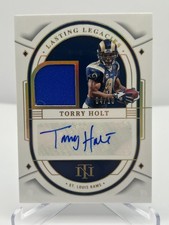 2023 PANINI NATIONAL TREASURES TORRY HOLT 04/10 GOLD LASTING LEGACIES PATCH AUTO