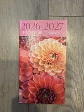 2026-2027 Two Year Pocket Planner 3.3 in.X 6in. Flowers On The Cover- NEW