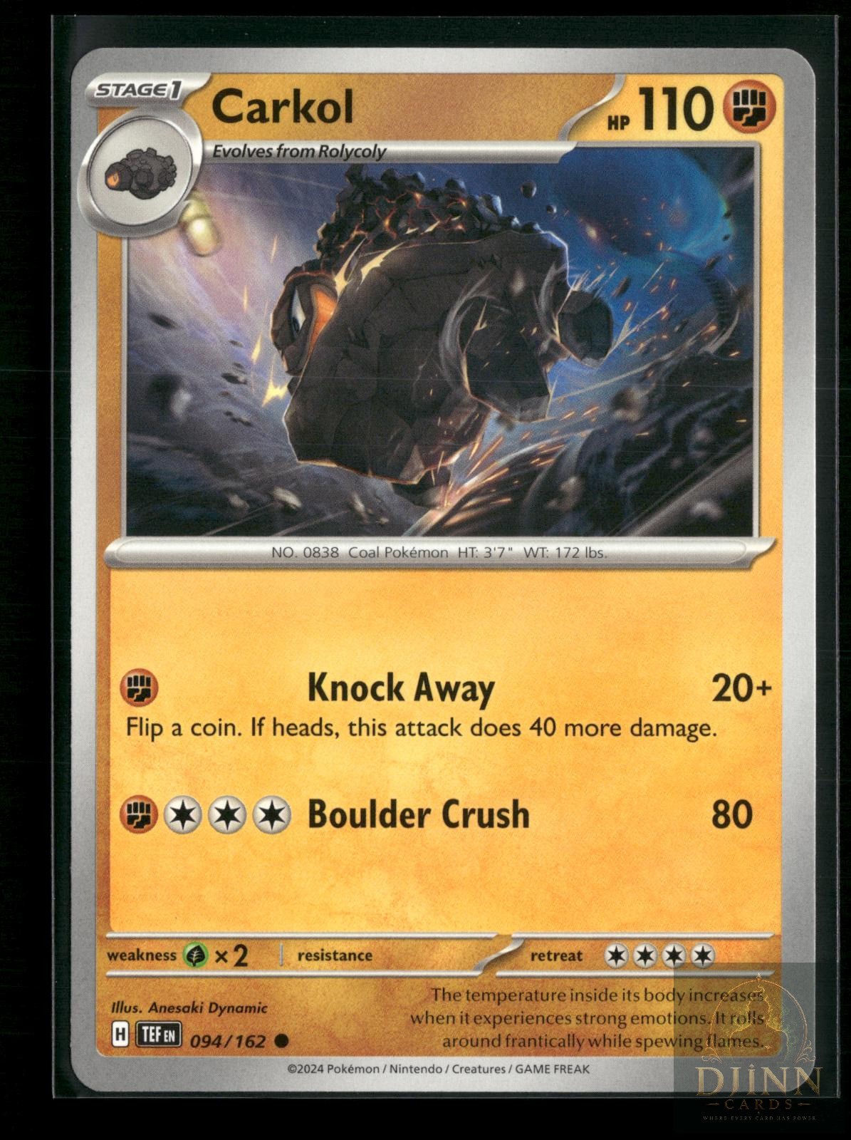 CARKOL 094/162 C POKEMON NM/M