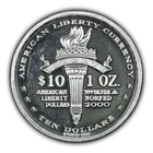 2000 NORFED $10 Type II Block Date Liberty Torch Back 1 oz 999 Fine Silver Round