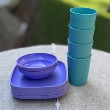 VTG -TUPPERWARE TOY play dishes / NICE shape-pretend play-kitchen toys 10 pieces