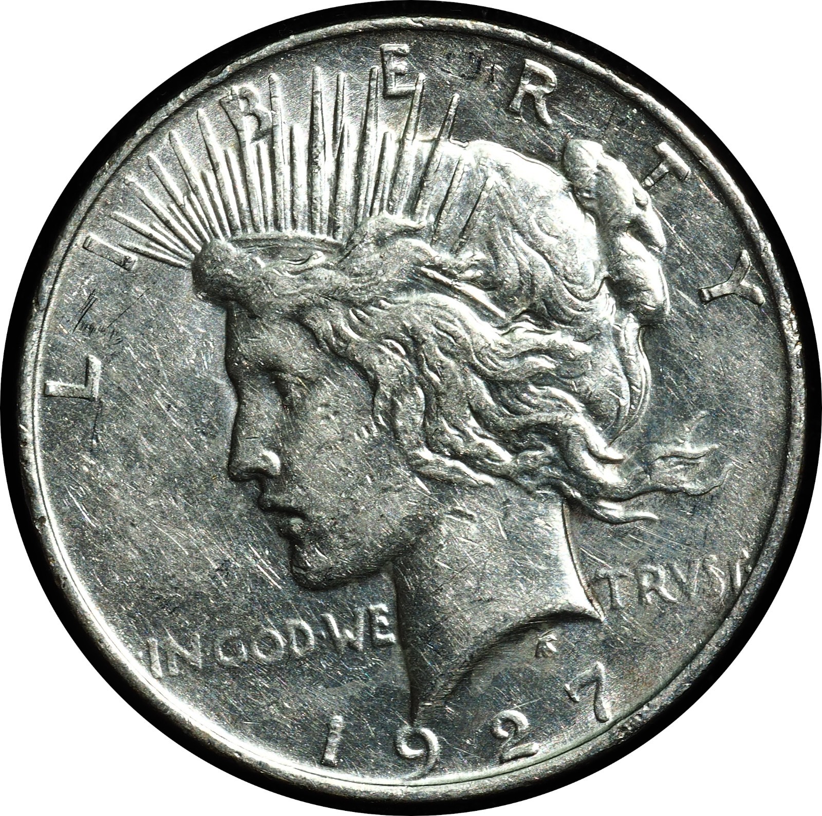1927-D Peace Dollar Choice AU
