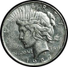 1927-D Peace Dollar Choice AU