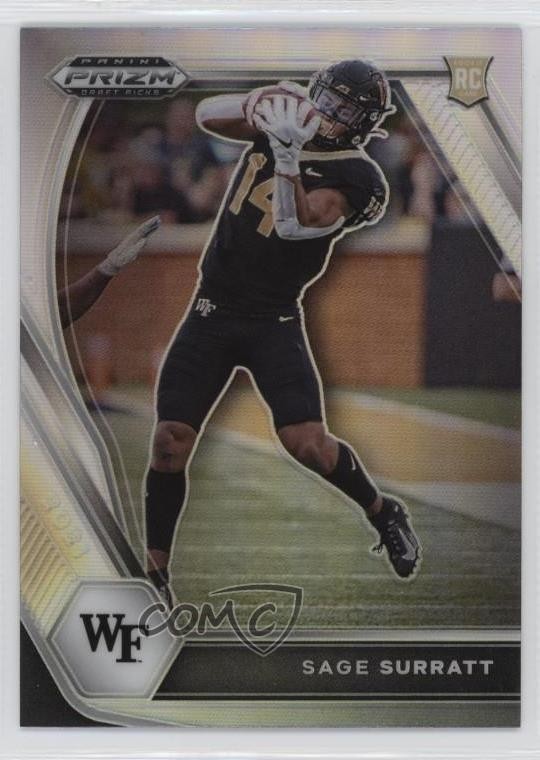 2021 Panini Prizm Draft Picks Silver Prizm Sage Surratt #134 1o1f