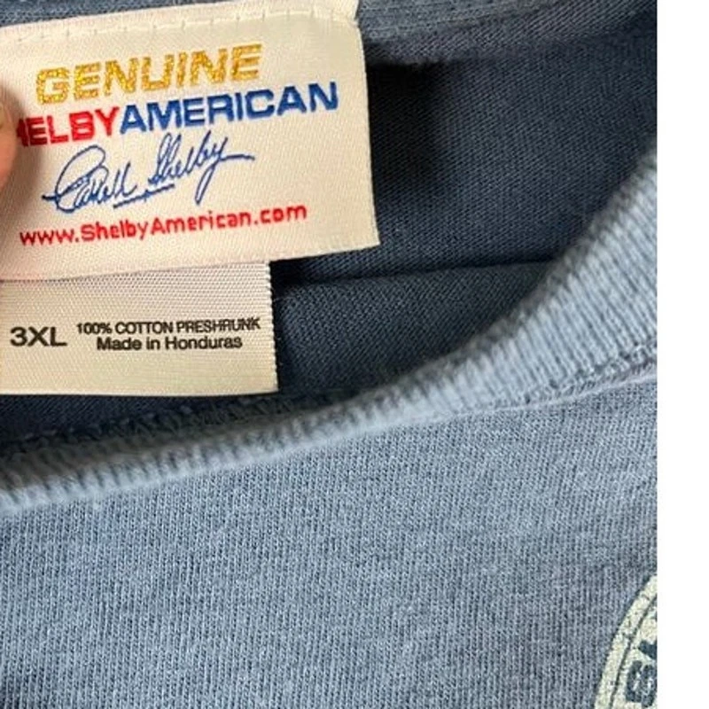 Camiseta Hombre 3XL Azul Shelby Americana Manga Larga - Buen Estado Foto 3 de 4