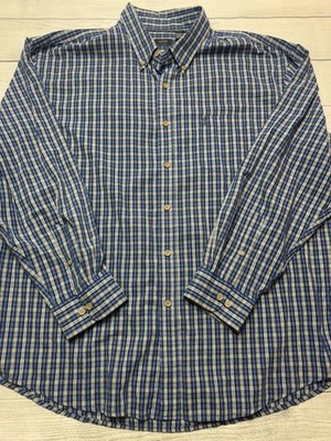 Arrow Shirt Mens 2XL Blue Plaid Long Sleeve Button Down Casual Cotton Blend