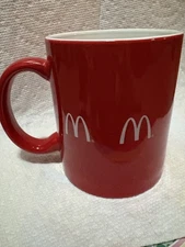 Vintage Red White McDonald’s Coffee Mug Cup M Ware Fast Food McDs Retro MM