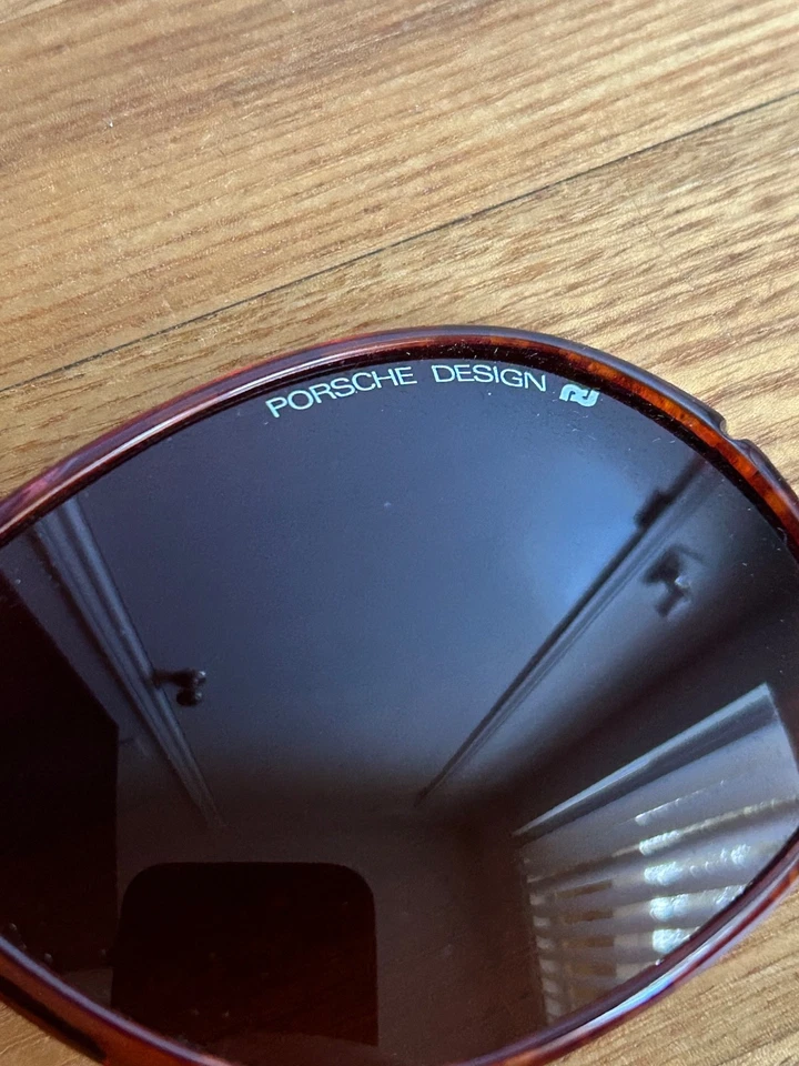 Porsche Design EUC authentic brown tortoise one piece clip on sunglasses lenses - Image 2 of 3