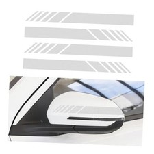 4PCS Car Rear View Mirror Stickers, Waterproof Auto Side Rearview White, 4pcs