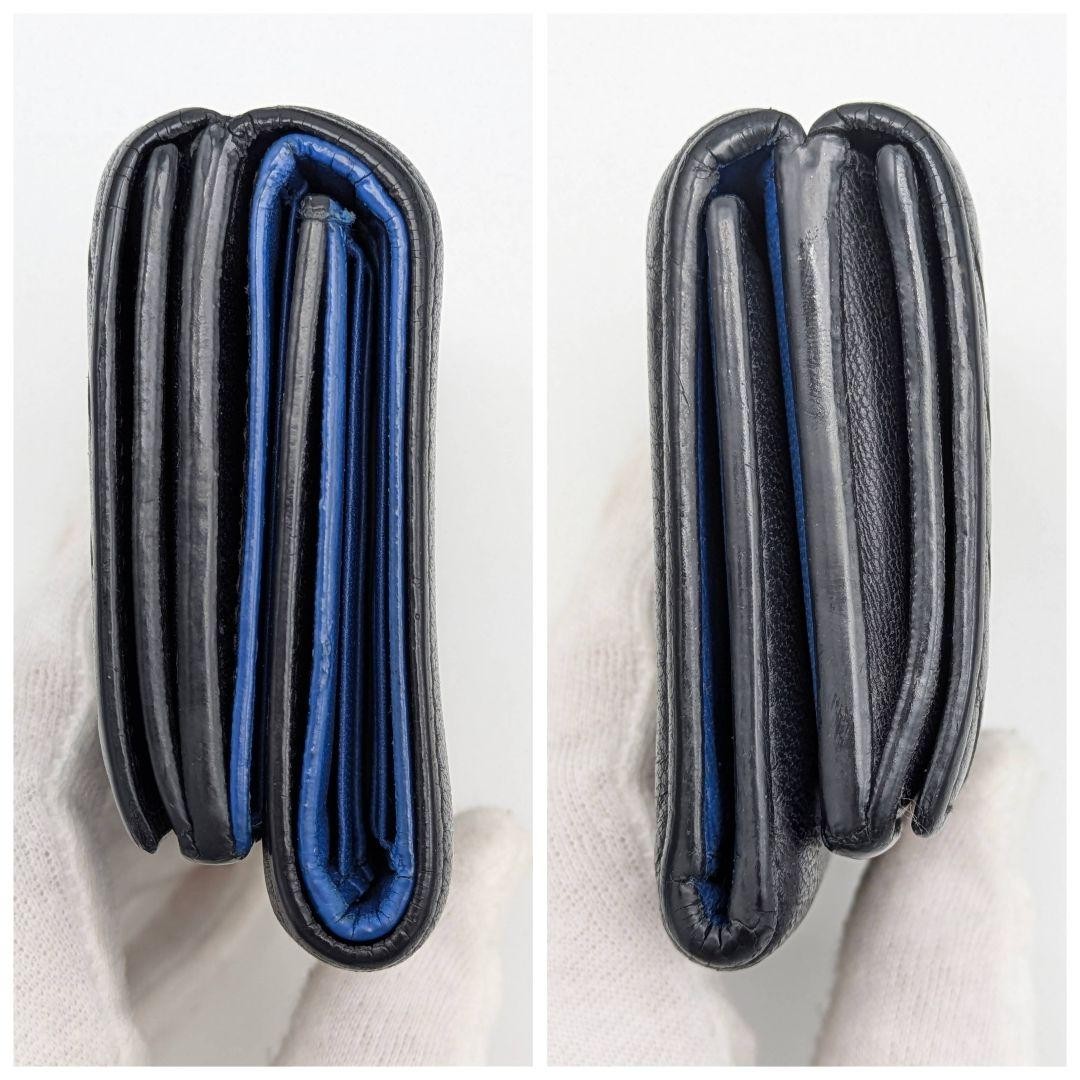 Bottega Veneta Bicolor Leather Trifold Wallet, Unisex, Compact, Excellent Japan thumbnail 11