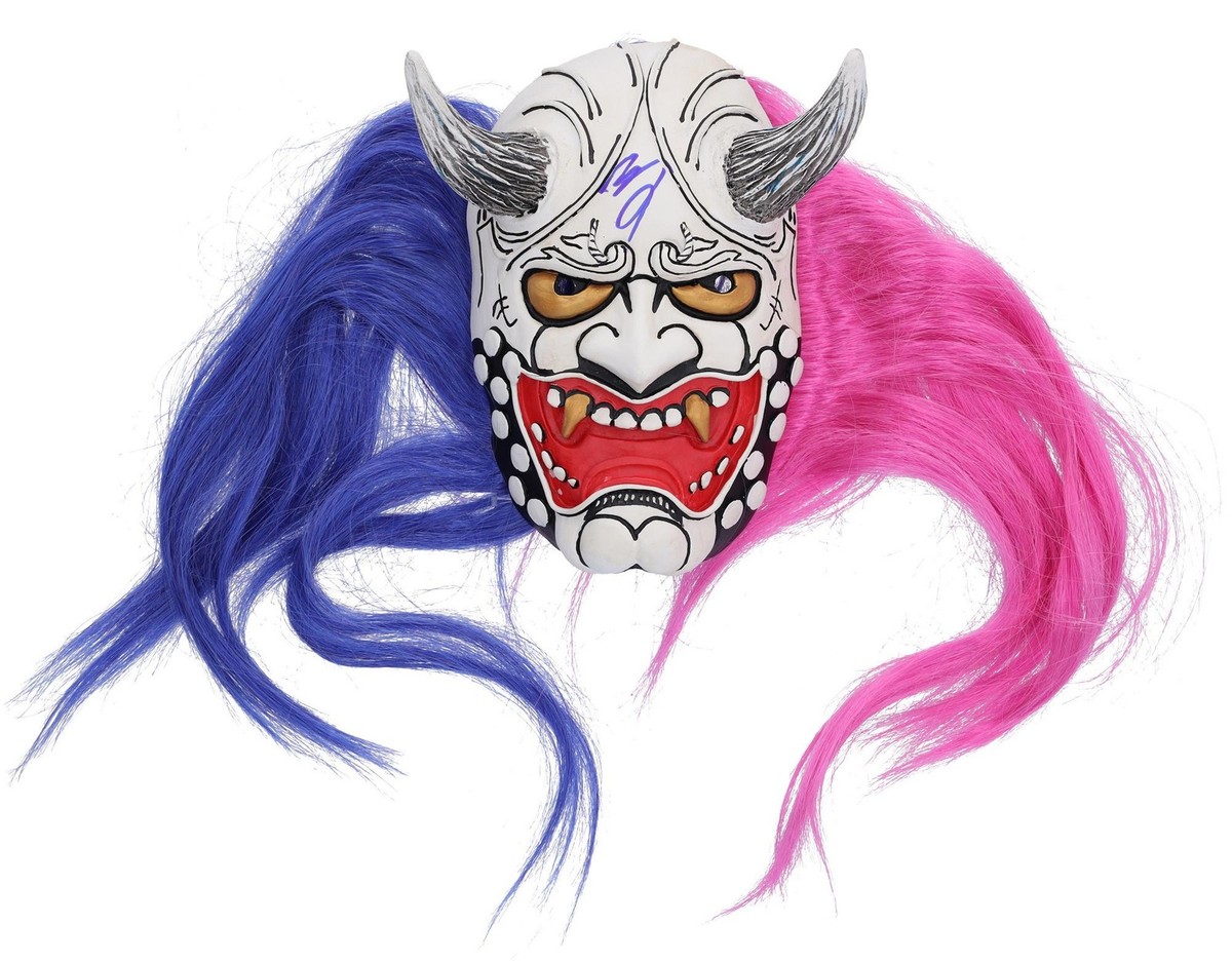Asuka WWE Autographed Horns Deluxe Costume Mask Fanatics Authentic