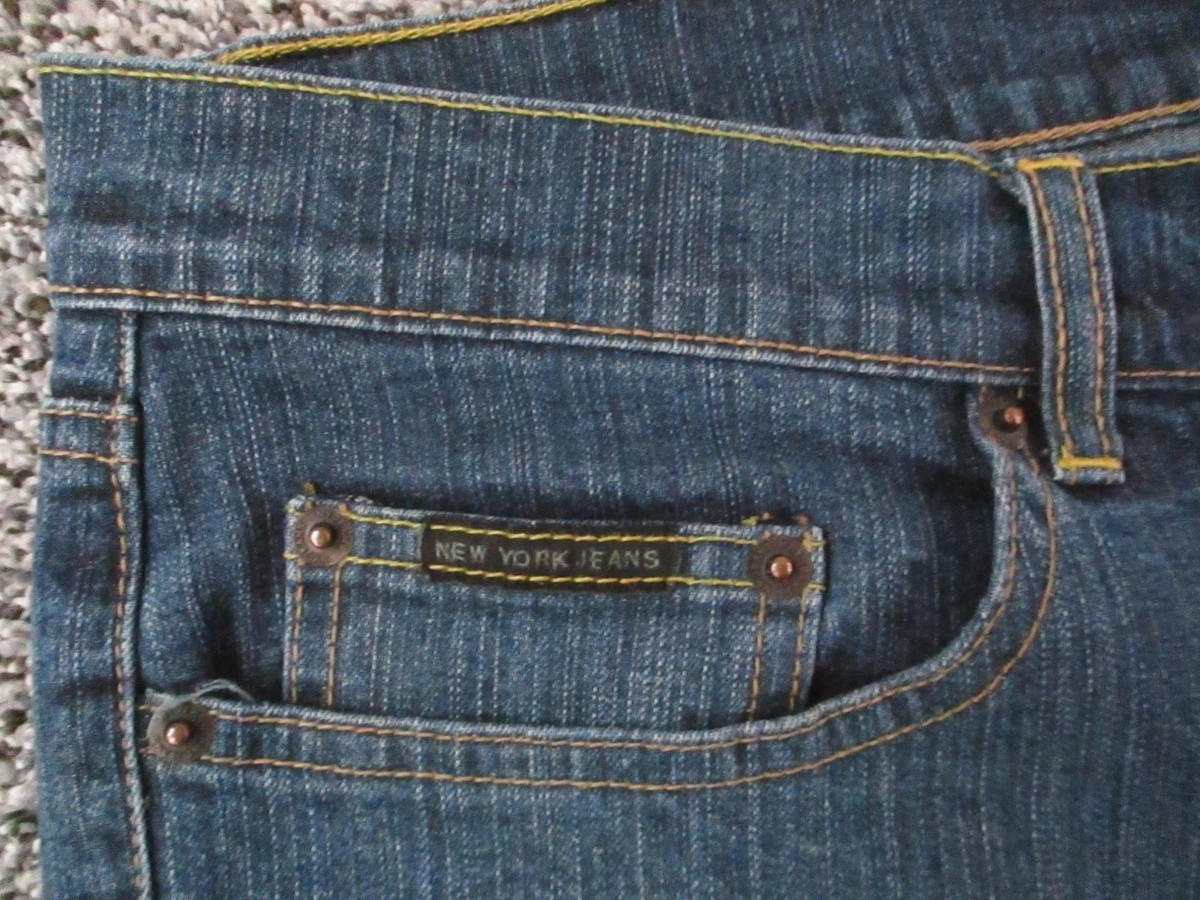New York Jeans Bootcut Jeans Womens 14 Tall Blue Denim Med Wash