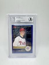 2003 Topps Cole Hamels Rookie Card #671 BGS Auth Tito. RARE HE DOESNT SIGN!