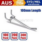 100-300pcs Pegboard Hooks Metal Tool Bins Organizer Storage Hanging Hook - 100mm