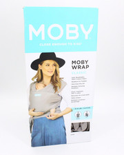Moby Classic Wrap Baby Carrier Stone Gray 100 Cotton 8-33 lbs