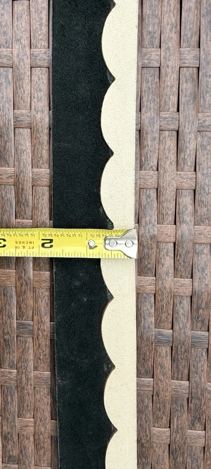 Vintage Nyovee Black And White Leather Belt.  Removable Buckle 34 - Image 4 of 4