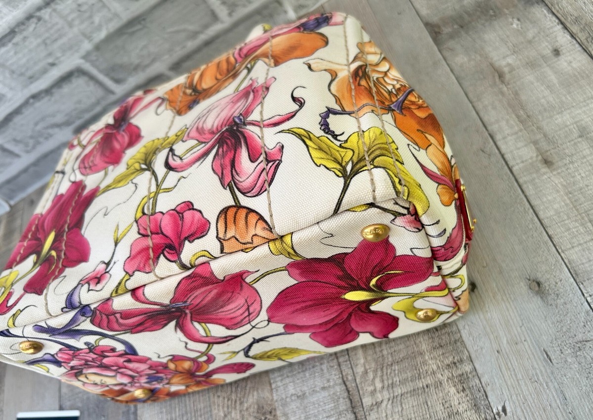 PRADA CANAPA FAIRY JAMES Jean 2 way Cross Body Hand Bag ART