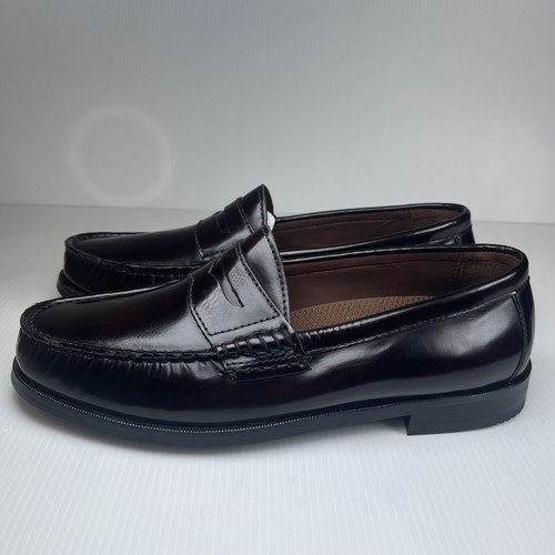Johnston & and Murphy – burgunderfarbene polierte Pannell Penny-Loafer 20-6283 Größe 7,5 - Bild 1 von 8