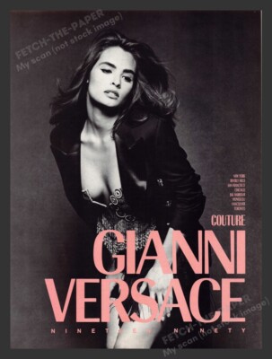 Gianni Versace Couture Clothing Talisa Soto 1990s Print Advertisement Ad 1990