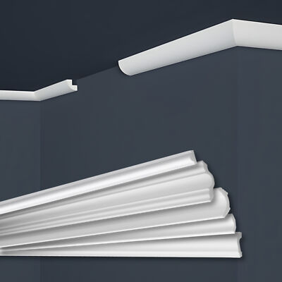 MARBET DESIGN Stuckleisten 2 Meter Deckenleisten Wandleisten E-Leisten Modelle