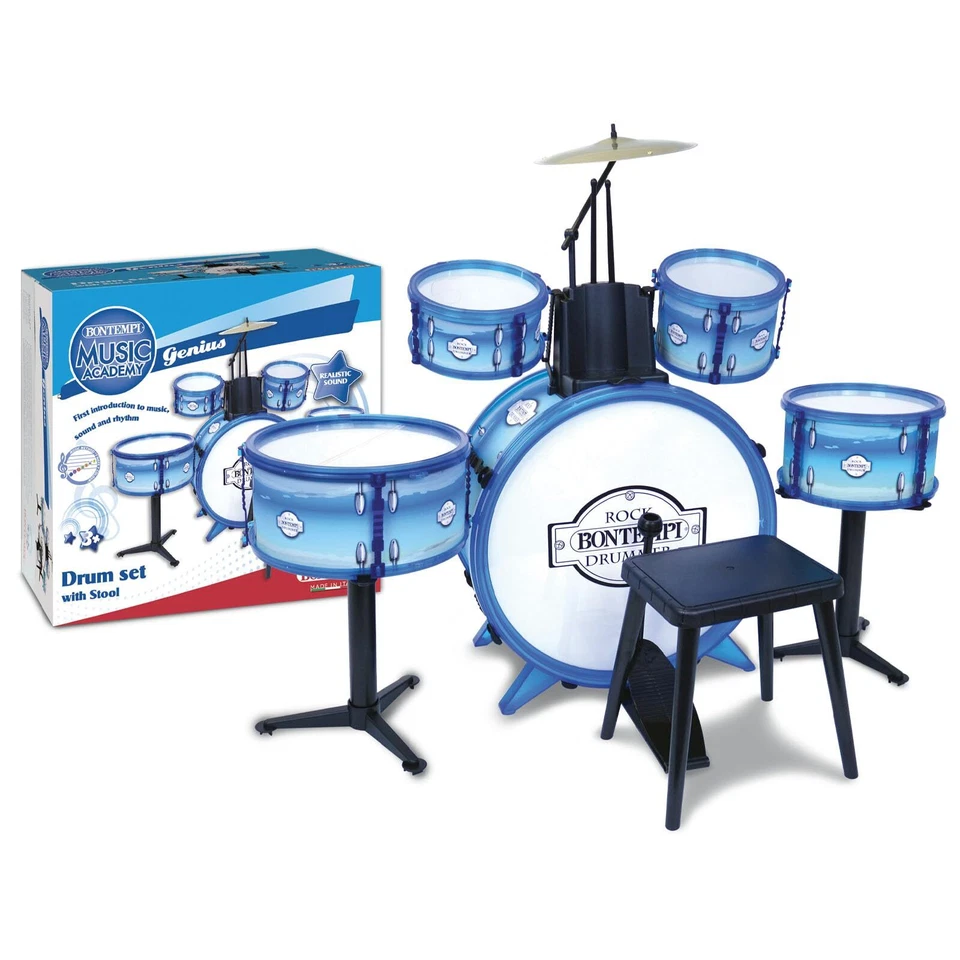 -51 4831 – Batterie Rock Drummer 5 fûts 514831 Blanc Bleu - Photo 2/4