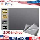 100" Projector Screen, 16:9 Home Theater Foldable Screen Indoor/Outdoor, White