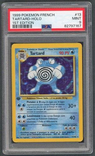 Pokemon Karten - PSA 9 1. Edition Tartard - Französisch Base Set - MINT - PSA9