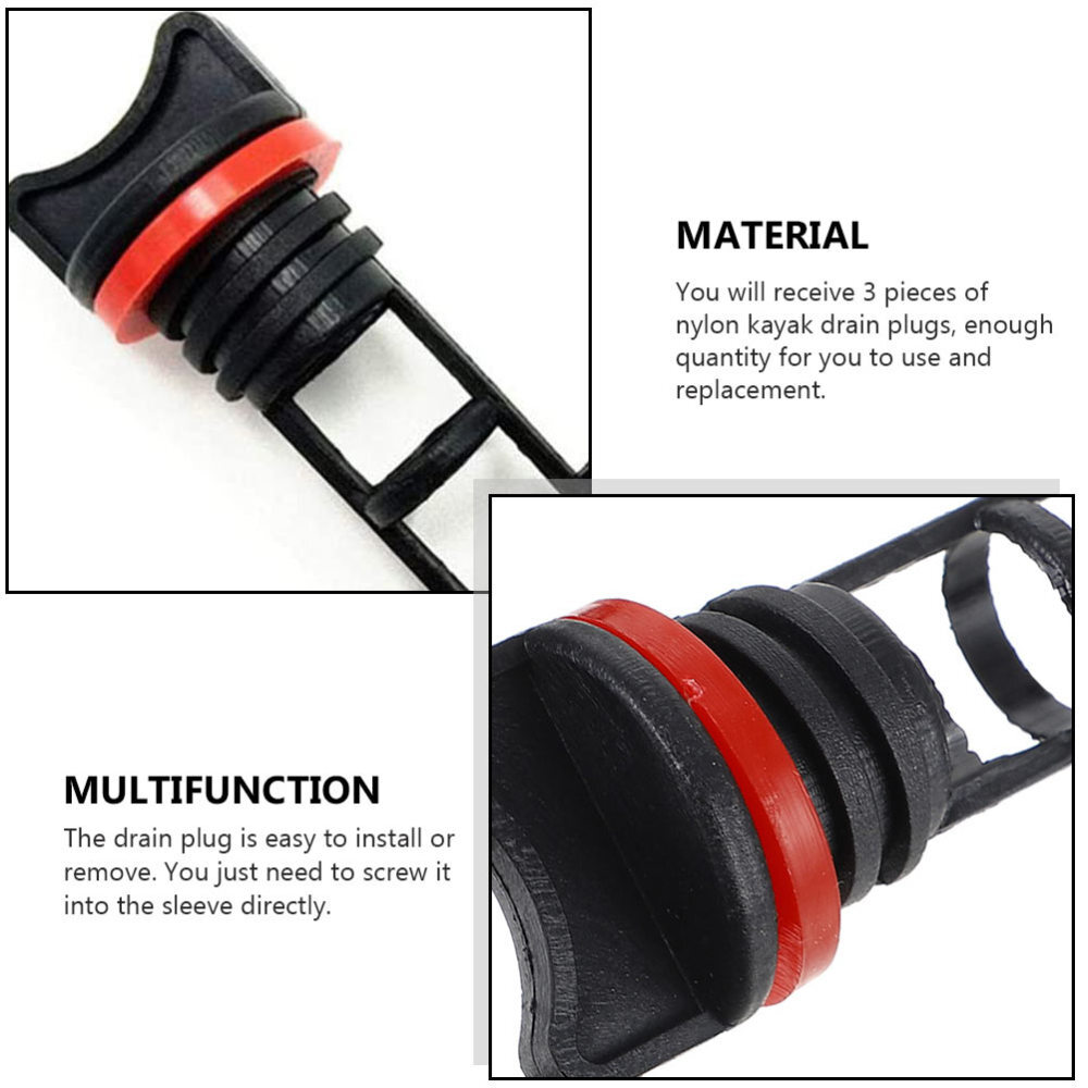 Kayak Drain Plugs (2-Pack) – Threaded Bung Plug For Hull Drain, Fits Kayaks, Canoes, Small Boats