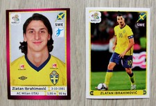 2 Panini Stickers by Zlatan Ibrahimovic (No. 451 + 454) Euro / Euro 2012 (New)