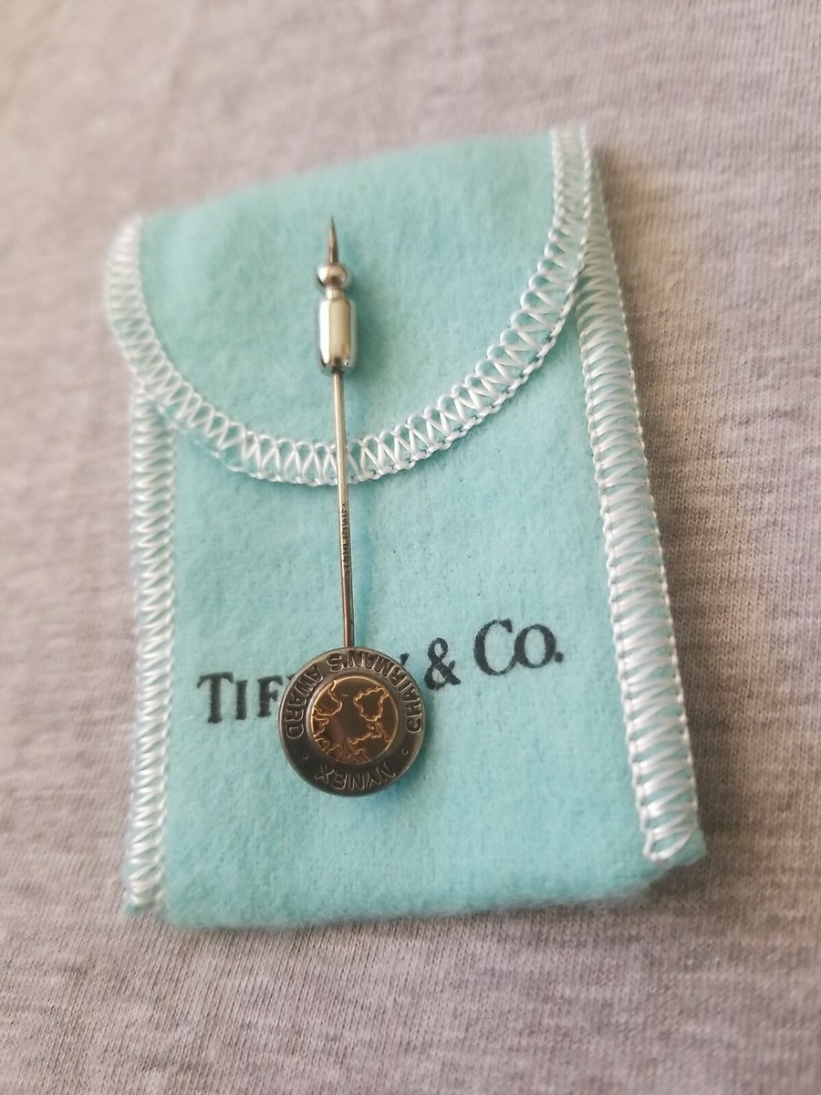 TIFFANY & CO 18k Gold on sterling Stick Pin marked NYNEX