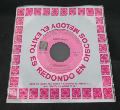 JOSE DOMINGO -UN TONTO ENAMORADO / EN NOMBRE DEL AMOR- MEXICAN 7  SINGLE