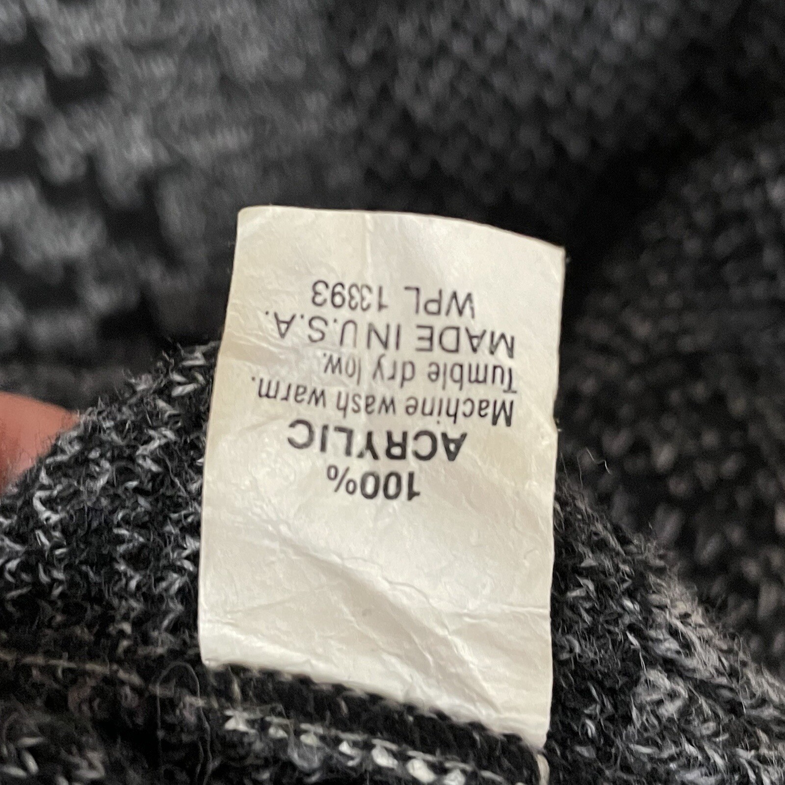 VTG Le Tigre Patchwork Checkered Houndstooth Swea… - image 9