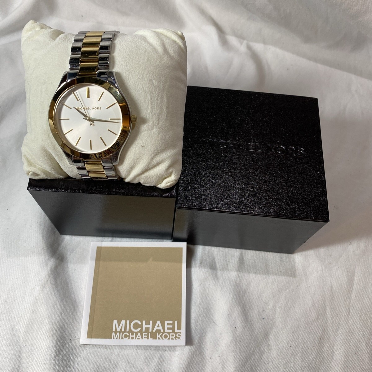 BNIB Michael Kors MK3198 CRYSTAL Watch w/ Gift BOX Michael Kors Slim Runway MK3198 Wristwatch for Women for  main image 3