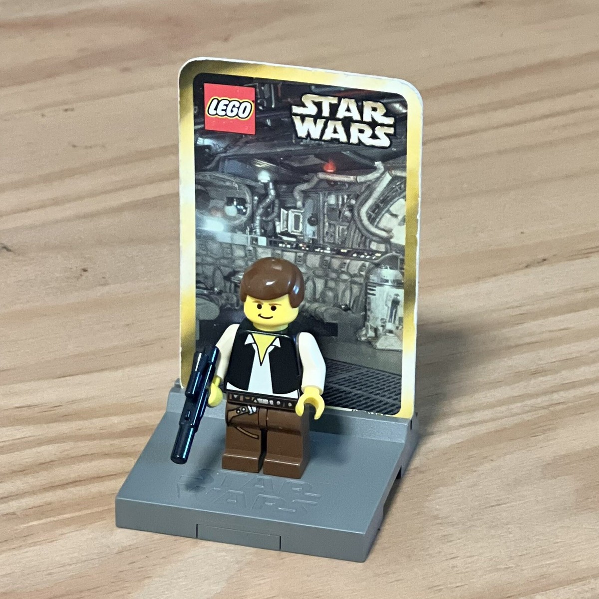 LEGO Han Solo Minifigure with Character Card Stand Vintage Rare