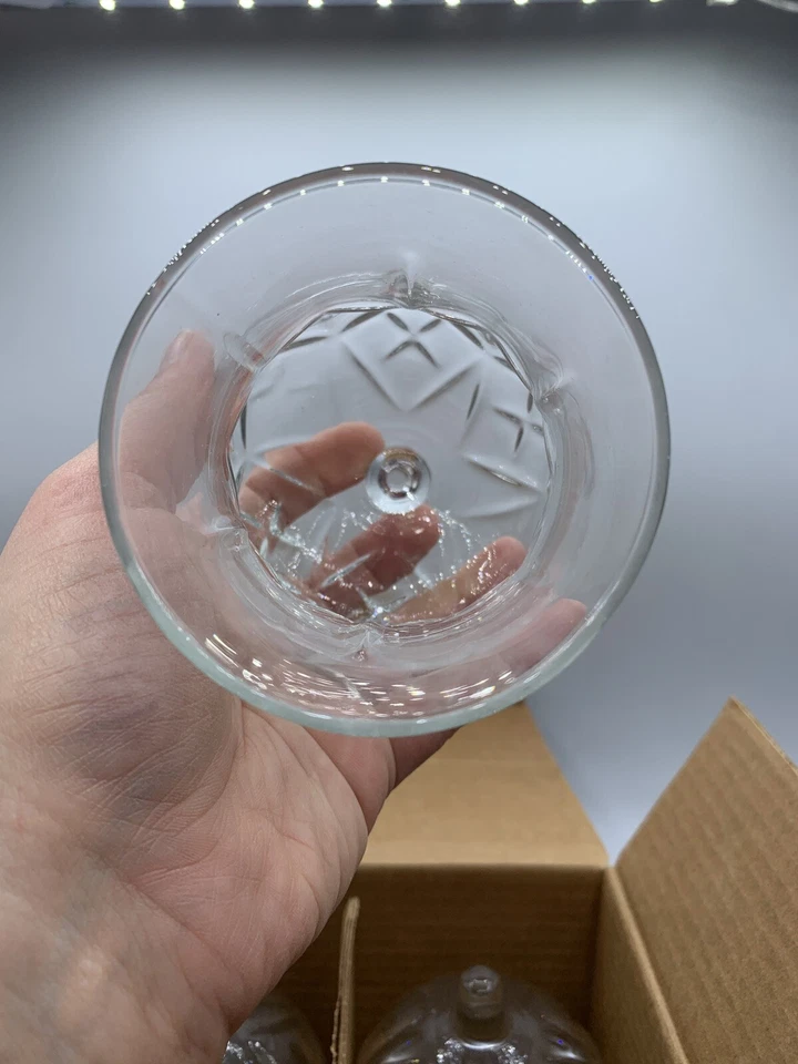 Conjunto de 4 porta-velas/votivas de vidro transparente para interiores de casa vintage decoração de furacão - Imagem 2 de 4