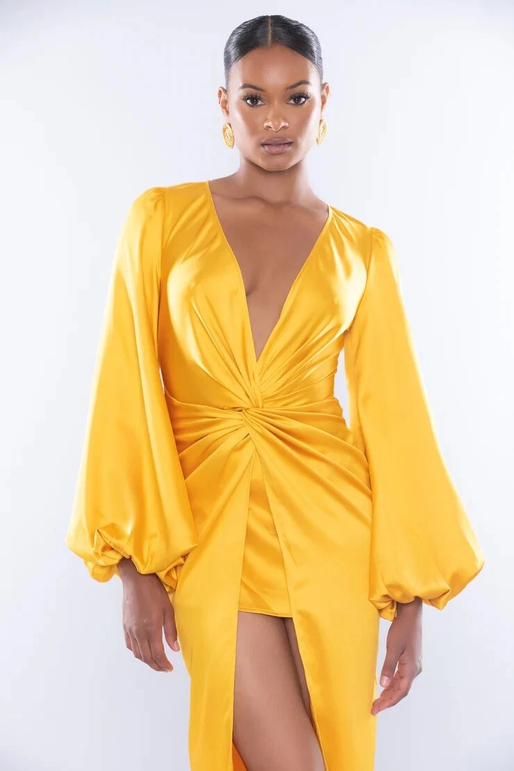 Yellow long dress uk sales