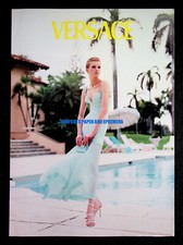 Versace Blue Dress 1995 Fashion Trade Print Magazine Ad Poster ADVERT
